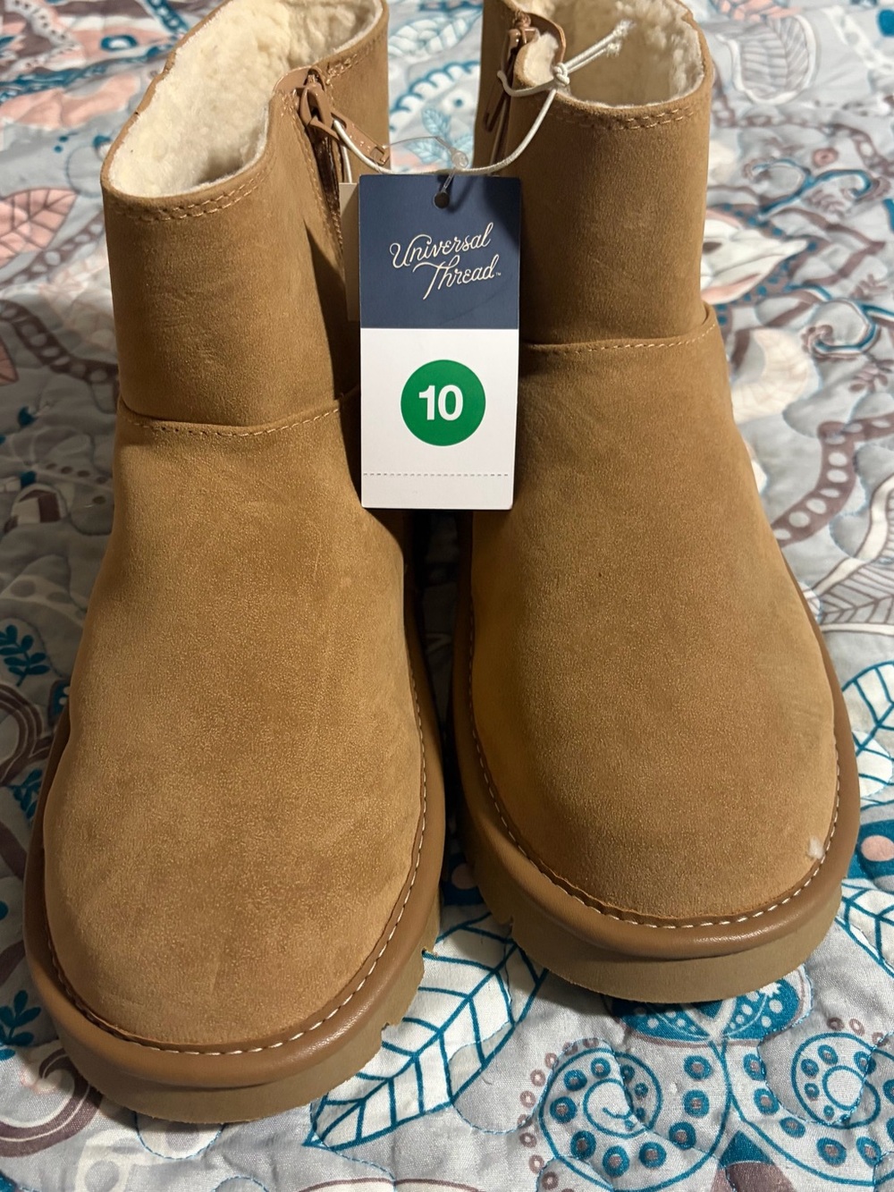 Universal Thread Tan Suede Ankle Boots Booties